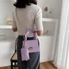 Corpo cruzado 2022 bolsas de corrente simples crossbody para mulheres mini bolsas de couro PU com carteira pequenas bolsas conjunto conjunto de 2 peças