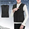 Giacca da uomo Riscaldamento intelligente Gilet di cotone USB Riscaldamento elettrico a infrarossi Gilet da donna Outdoor Flessibile termica Giacca invernale calda Cappotto 201126