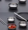 Sos ze stali nierdzewnej naczynie kuchenne sos sojowy mały danie płyty przyprawa miska przyprawa kontener 8cmx3cm