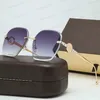 2020 Luxus Oval Sonnenbrille Frauen Marke Designer Randlose Sonnenbrille für Weibliche Tönung Mode Rosie Brillen LX190183940226