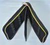 Promotion-Reißverschluss-Stifttaschen aus schwarzem/braunem PU-Leder für alle Stifte, praktisches Federmäppchen