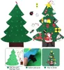 Diy Filt Christmas Tree Decor Santa Claus Kids Toys Christmas Decor voor Home Kersthangende ornamenten Jaargeschenken 201027