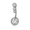 Copper Zircon Belly Button Rings Rhinestone Crystal Men Women Navel Ring Body Piercing Jewelry Fashion Accessories 3