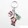 Criatividade Série de Natal Santa Snowman Keychain Liga de Zinco Pingente de presentes Decoração para casa Decoração Xmas RRA11927