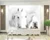 3d Animal Wallpaper 3d Home Wallpaper The Heroic White Horse Premium Atmospheric Interior Decoration 3d Wallpaper