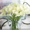 10 stks Hoge Kwaliteit Real Touch Calla Lily Kunstbloemen Chique Bridal Boeket Voor Bruiloft Home Bloem Decoratie Feestartikelen Al7688