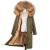 NUOVO Parka da donna vero cappotto con cappuccio Rex Rabbit Iiner Giacca invernale in pelliccia naturale Parka 201126