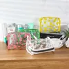 Transparent pvc daisy cosmetic bag waterproof ins travel large capacity wash bag portable storage