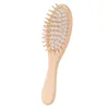 Bambu Kıllar Detangling Ahşap Saç Fırçası Islak veya Kuru Oval Saç Fırçası 16 * 4.5 * 3 cm Kadın Erkek