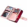 För iPhone 12 11 Pro XS Max XR Telefonfodral Magnetic 9 Kort 2 i 1 PU plånbokfodral med PO Frame Slot Läderfodral för S204851467