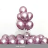 50 pcs / saco 10 polegadas 1.8g redondo metal balões de látex ouro prata vermelho casamento festival festa decoração de festa de látex balões