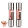 2 in 1 zout en pepermolen roestvrij staal handgeschakeld peper Salt Spice Mill Grinder Shaker met verstelbare grofheid