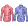 Designer Mens Striped Shirts Long-Sleeved Polo Shirt Solid color Fashion Embroidery Classic Shirts Casual Top Men T-Shirts