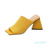 2022 sandali estivi con tacco alto da donna tacco a forma speciale testa quadrata di grandi dimensioni 40-43 infradito scarpe da donna 18