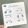 Stud 6 Pare Week Dags Val Örhängen för kvinnor 2022 Trend Fashion Simple Koreanska öronpärlor Pearl Crystal One Earring Set