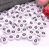 100pcs/lote 7x4mm 0-9 N￺meros redondos brancos acr￭lico Spacer Logo Spacer para j￳ias Fazendo pulseira DIY Acc qylowm