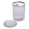 485 ml 85 * 100 mm Tarro de plástico transparente PET con anillo de tracción Tapa de metal Lata hermética Lata de comida Paquete de contenedor de hierbas Ocean Ship HHA1702