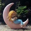 Lovely Mermaid ornament Creative resin decoration fish tank Arts fairy garden miniature figurines home decoration accessories T2007574192