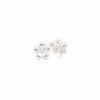 Classic Flowers Stud Earrings Gold White Rose Three Color Suitable Contracted 5 Petal Style Ear Nails for Women