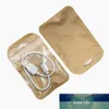 Clear Plastic Package Bag Sundries Electronics Accessories Storage Pouch Hang Hole Kraft Paper Zipper Pack Bags 7x11cm