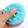 Silicone Shampoo Brush Shampoo Scalp Massage Brush Hair Washing Comb Body Bath Spa Slimming Massage clean Brushes Scrubbers JXW783