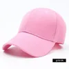 Plain Baseball Caps Curved Brim Justerbar Strapback för Vuxna Mens Kvinnor Blank pappa Hattar Casquette Black Red Pink Navy 9 Solid Färg