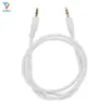 1M Nylon Aux Câble 3.5mm Mâle à Mâle Jack Auto Câble Audio De Voiture Plaqué Or Cordon De Ligne Pour iphone Xiaomi Haut-Parleur 300pcs / lot