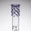 2022 Purple Blue Hookahs Glass Bongs Thick Glass Smoking Pipes Honeycomb Two Functions Recyler