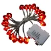 Valentine's Day Decoration Lights Fairy String Light 10 pcs LED Red Heart Shaped Battery Operated For Kids Bedroom Christmas Wedding Indoor HH21-876