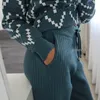 GIGOGOU femmes pull deux pièces tricoté ensembles Jacquard survêtement Chic pull col rond à manches longues haut large jambe pantalon 220315