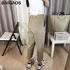 BIVIGAOS New Spring Abbigliamento donna Tute dritte Pantaloni Harem casual Coreano Elastico in vita Triangolo Fibbia Pantaloni cargo Donna 201031