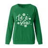 Kvinnors Tröjor Harajuku Sweatshirt Chirstmas Snowflake Långärmad Casual Blouse Pullover Plus Size Streetwear Sudaderas