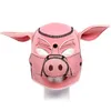 Massage New Party Pig Masks Play Pink Pig Hood Mask BDSM Bondage Doux Rembourré Néoprène Cochon Esclave Jeu de Rôle Sex Toy Pour Couples Hommes Gay