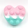 Squeeze Heart Balls Tie Dye Push Bubble Toys Stress Ball Valentine's Day Gifts Hand Grip Wristen Svareer Boys Girls23074192995
