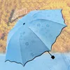 Parapluie Entièrement Automatique Pluie Femmes Hommes 3 Pliant Léger et Durable 8K Parapluies Forts Enfants Pluvieux Ensoleillé Parapluies 6 Couleurs RRD12997