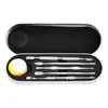 Sliver Rainbow Tool Kit For Dry Herb Dab tools Wax Dabber With Silicone Container Titanium Nail Smoking Accessories AC166