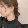 Afshor Charm Vintage İki Yol Giymek Su Damlası Metal Altın Küpe Kadınlar için 2021 Yeni Trendy Basit Kore Buklet Oreille Femme Takı