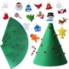 LED feutre arbre de Noël ornement décorations de Noël pour la maison année cadeau enfants faveur bricolage arbres natal décor à la maison 201027