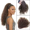 2021 Ny mänsklig hårförlängning Ponytail Kinky Curly Hair Black Brown Blondin 10 Färger Tillgänglig 12-24INCH Fabriksanpassning Billig