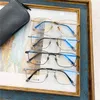 2022 Fabryka Hurtownie Wysokiej Jakości Simple Business Business Titanium Frame Box Myopia Flat Soczewki i te same okulary