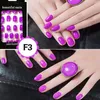 24pcs Sticker Nail Sticker Français Faux faux Nail Art Fingernail Full Tips Solid Patch Sticker Muticolor bon marché 5558971