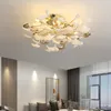 Sala de estar luzes teto ginkgo folha nova lâmpada do quarto nordic criativo quente romântico quartos led luxo iluminação teto crianças