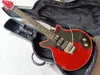 Custom1944 Guilda BM01 Brian May Assinatura Vermelho Guitarra Preto Pickguard 3 Pickups Tremolo Bridge 24 Trastes Personalizados Chinese Factory Outlet