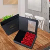 Suporte de caixa de joias com rosas, amor verdadeiro, flores imortais, flor para sempre, anel de casamento, brincos, colar, caixa de presente de dia dos namorados se3077