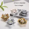 Nordic Candles Holder Plating Silver Gold Lotus Rose Shape Candlestick Valentine Wedding Festival Home Tealight Candles Decor