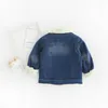 Kleinkind Kinder Denim Jacke Winter Baby Warme Lange Hülse Verdicken Denim Jacke Herbst Baby Mädchen Jeans Baby Oberbekleidung Kleidung F1205