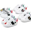 Baby Shoes Newborn Boys Girls First Walkers Kids Toddlers Lace Up PU Sneakers Prewalker White Shoes