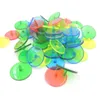 الجملة- 50 قطع البلاستيك الشفاف لعبة غولف الكرة علامة موقف متنوعة اللون قطرها 24 ملليمتر جولف الكرة صانع قاعدة الملحقات 1