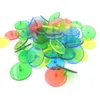 All'ingrosso- 50 pezzi in plastica trasparente contrassegno della pallina da golf Indicatori di posizione colore assortito diametro 24 mm accessori base per pallina da golf1