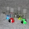 Hookah Ash Catcher with silicone case container jar Mini Ashcatcher for 14mm 18mm Joint Water Pipe Dab Rig Glass Bong